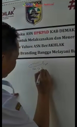 BPKPAD Kabupaten Demak Gelar Penandatanganan Komitmen Core Values ASN BerAKHLAK
