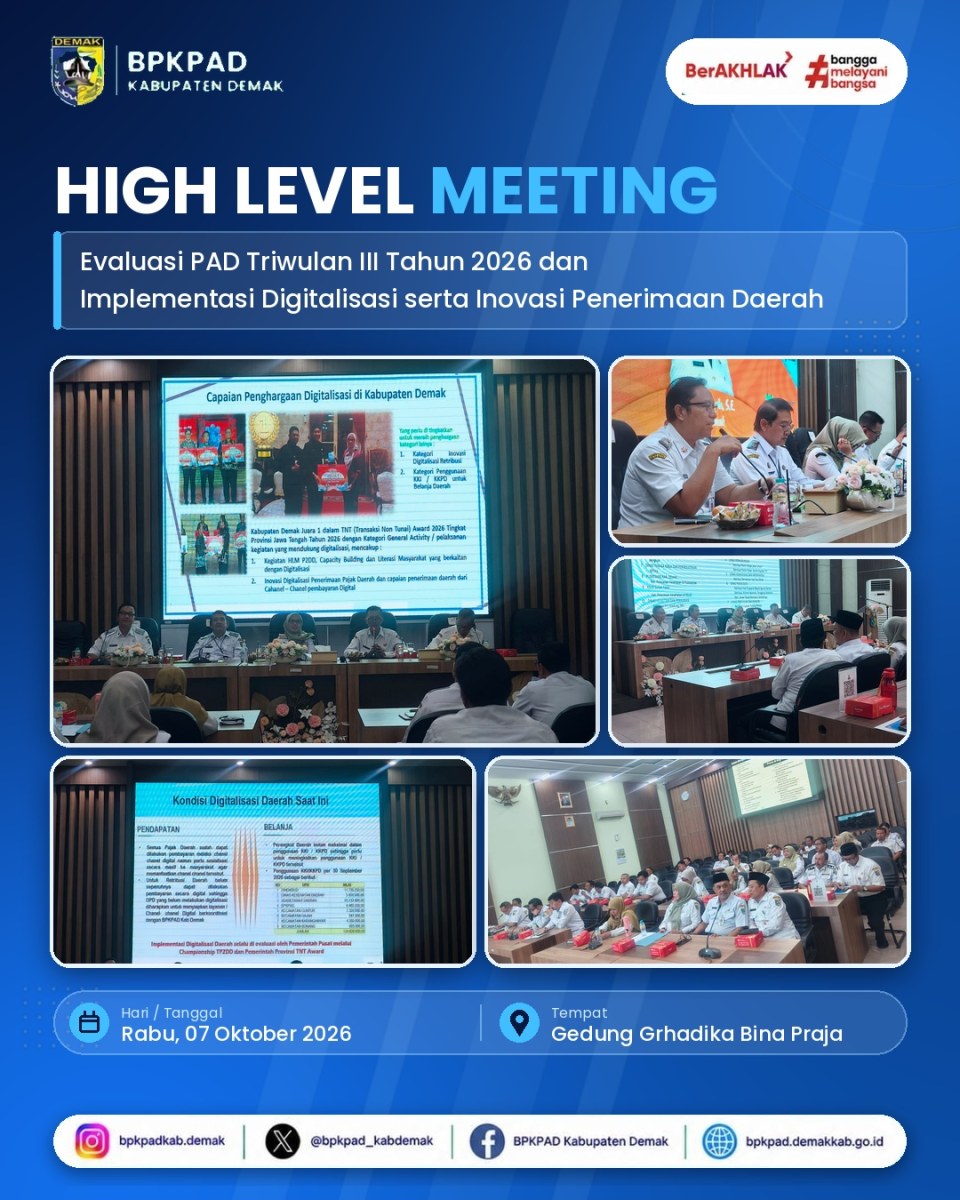 Evaluasi PAD Triwulan III 2026, Pemkab Demak Perkuat Digitalisasi Penerimaan Daerah